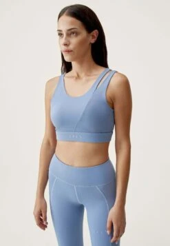 Born Living Yoga Gaia - Sujetadores Deportivos Con Sujeción Media - Azul Claro
