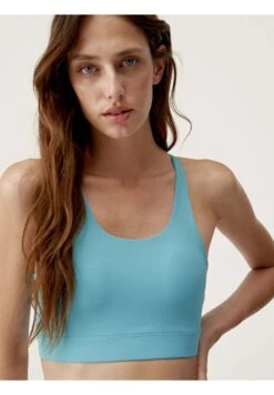 Born Living Yoga Shayla - Sujetadores Deportivos Con Sujeción Ligera - Azul