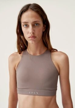 Born Living Yoga Asura - Sujetadores Deportivos Con Sujeción Alta - Topo