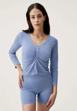 Born Living Yoga Danday - Camiseta De Manga Larga - Azul Claro