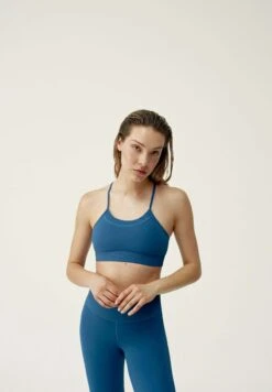 Born Living Yoga Marali - Sujetadores Deportivos Con Sujeción Ligera - Azul Oscuro