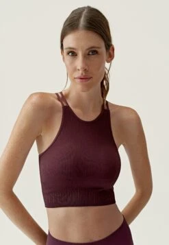 Born Living Yoga Naia - Sujetadores Deportivos Con Sujeción Ligera - Burdeos