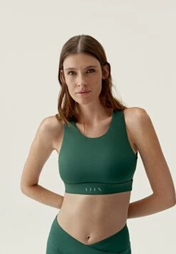Born Living Yoga Nara - Sujetadores Deportivos Con Sujeción Media - Verde Oscuro