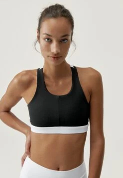 Born Living Yoga Hanae- Sujetadores Deportivos Con Sujeción Ligera - White Black -ZALANDO Ventas 6f9d4965d99742208662b07ff0409c00