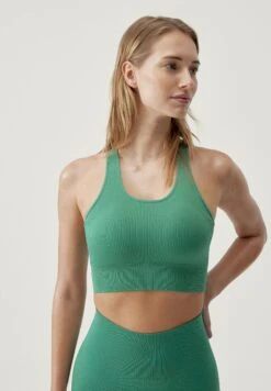 Born Living Yoga Kalindi Foliage - Sujetadores Deportivos Con Sujeción Media - Green Foliage