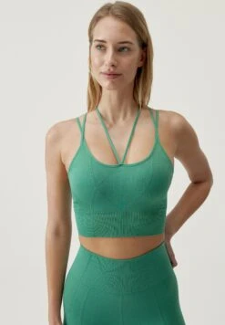 Born Living Yoga Top Selene Foliage - Sujetadores Deportivos Con Sujeción Media - Green Foliage