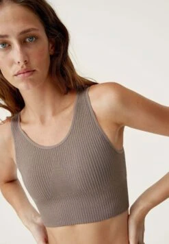 Born Living Yoga Flow - Sujetadores Deportivos Con Sujeción Media - Marrón Topo