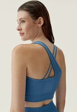 Born Living Yoga Nilay - Sujetadores Deportivos Con Sujeción Media - Azul -ZALANDO Ventas 962d4339ad584bec875858482ad5f645