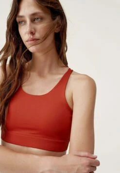 Born Living Yoga Shayla - Sujetadores Deportivos Con Sujeción Media - Rojo