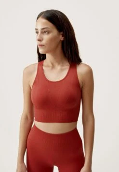 Born Living Yoga Laia - Sujetadores Deportivos Con Sujeción Media - Rojo